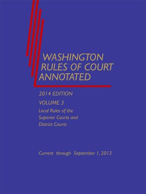 cover image of Washington Rules of Court Annotated